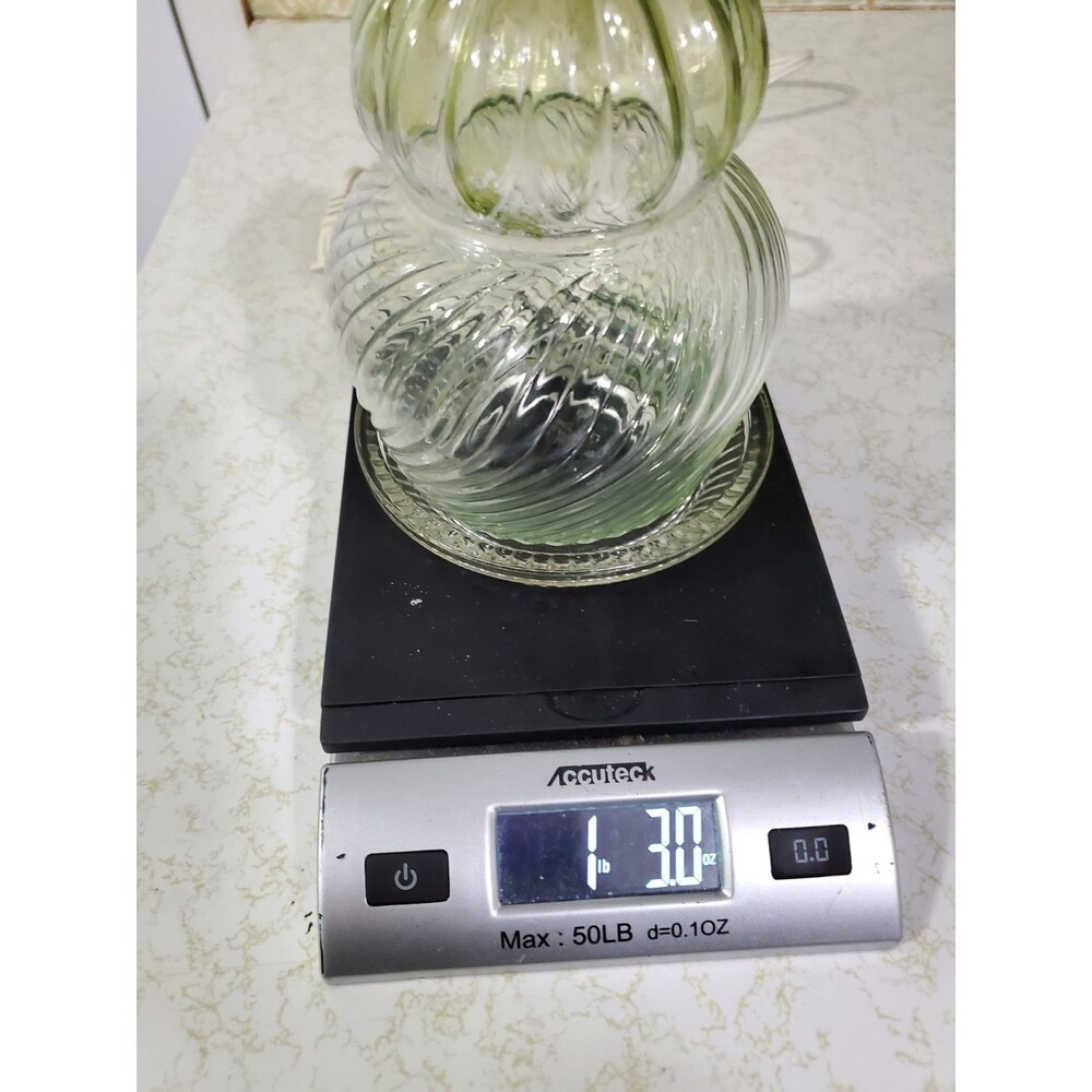 Varby Green Glass Globe Table Lamp Vintage Scandinavian Design 7" Tall - Picture 9 of 9